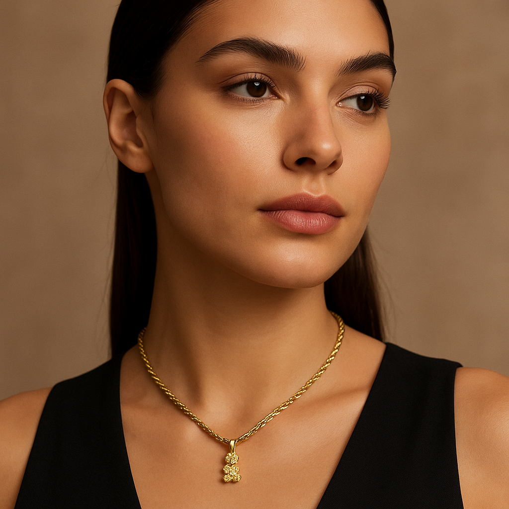 Gold Bear Necklace