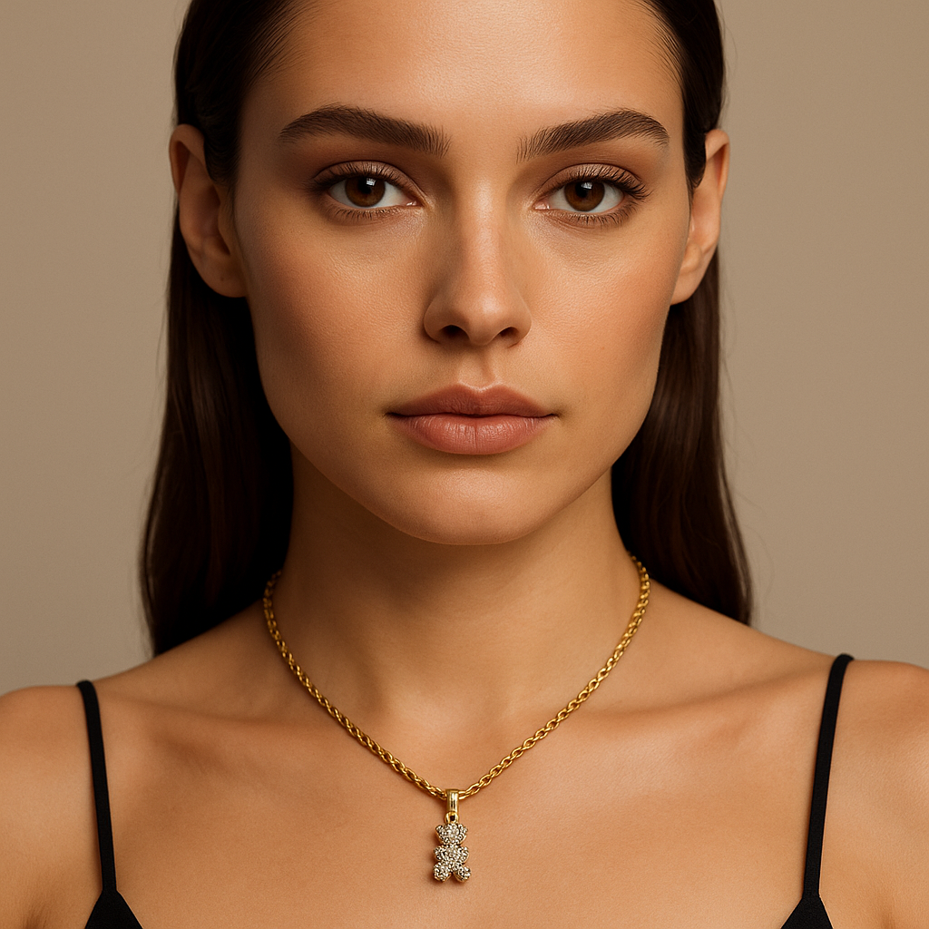 Gold Bear Necklace