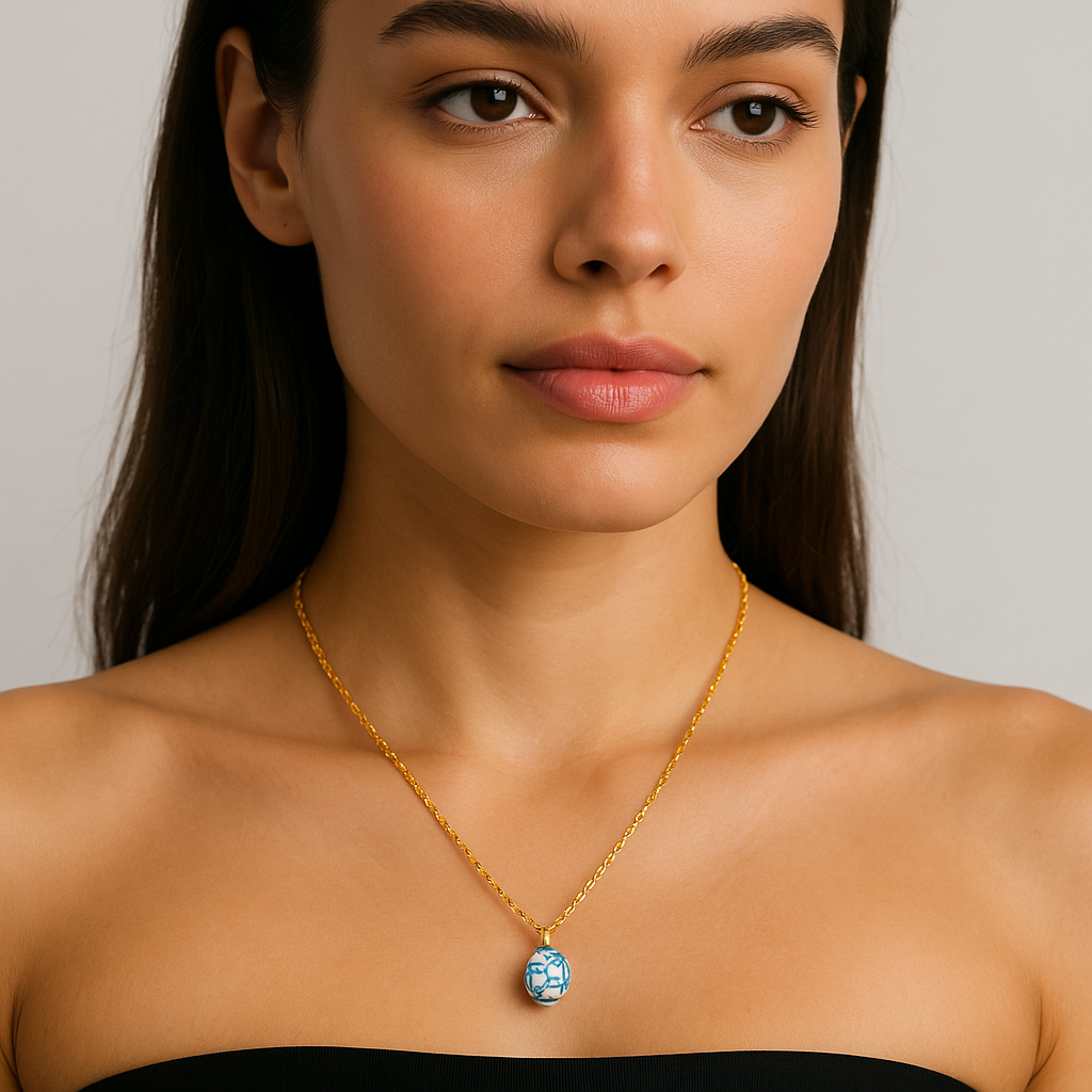 Blue & White Shell Necklace