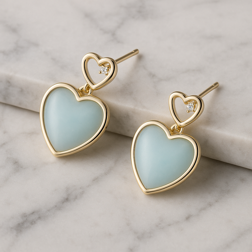 Amour Heart Studs