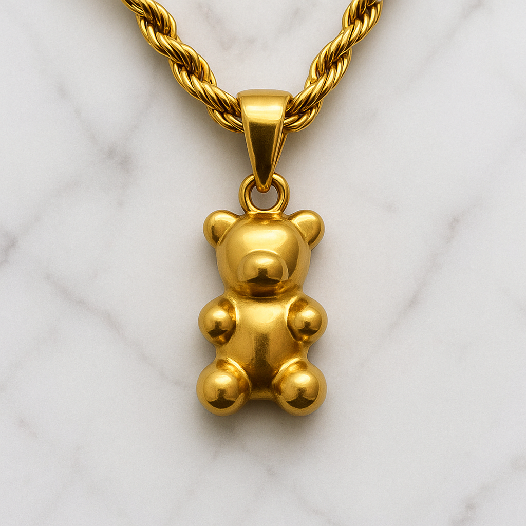 Gold Bear Necklace