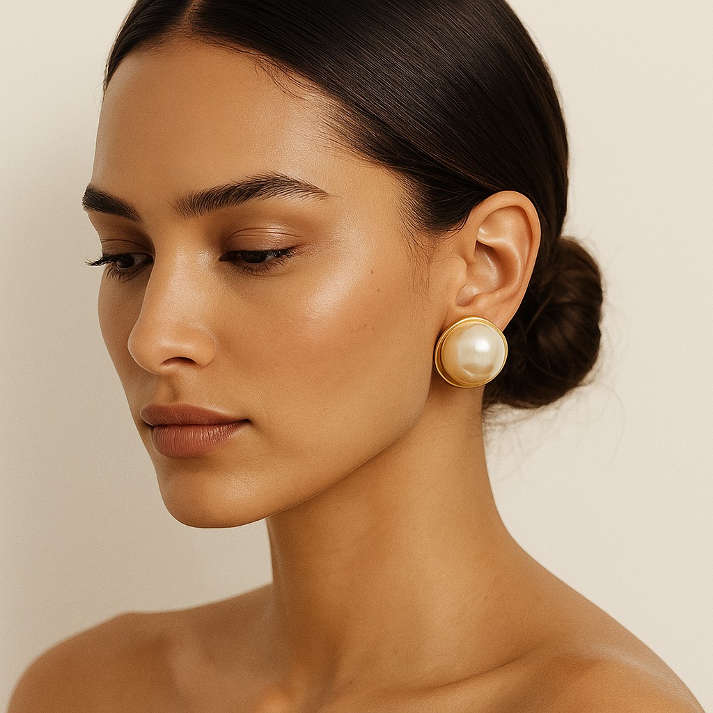 Golden Pearl Earrings