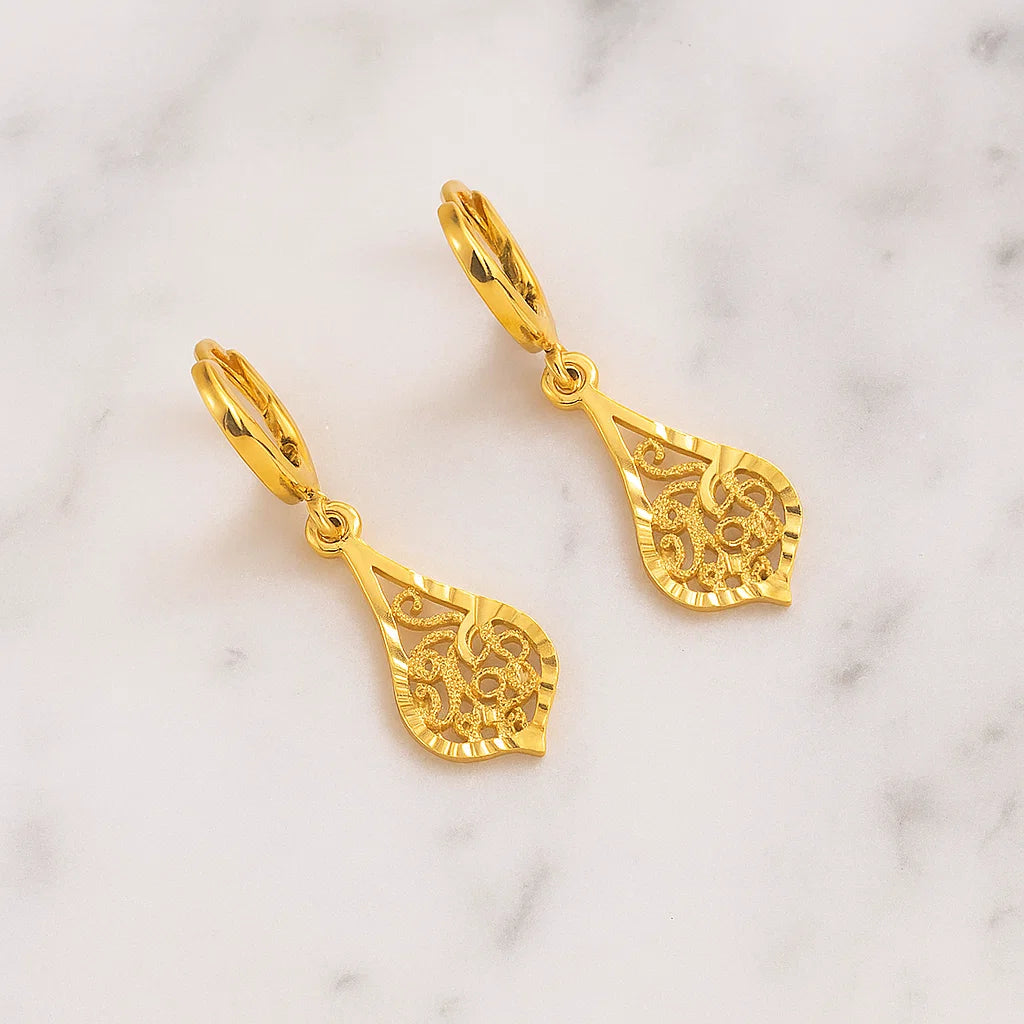 African Gold Earrings