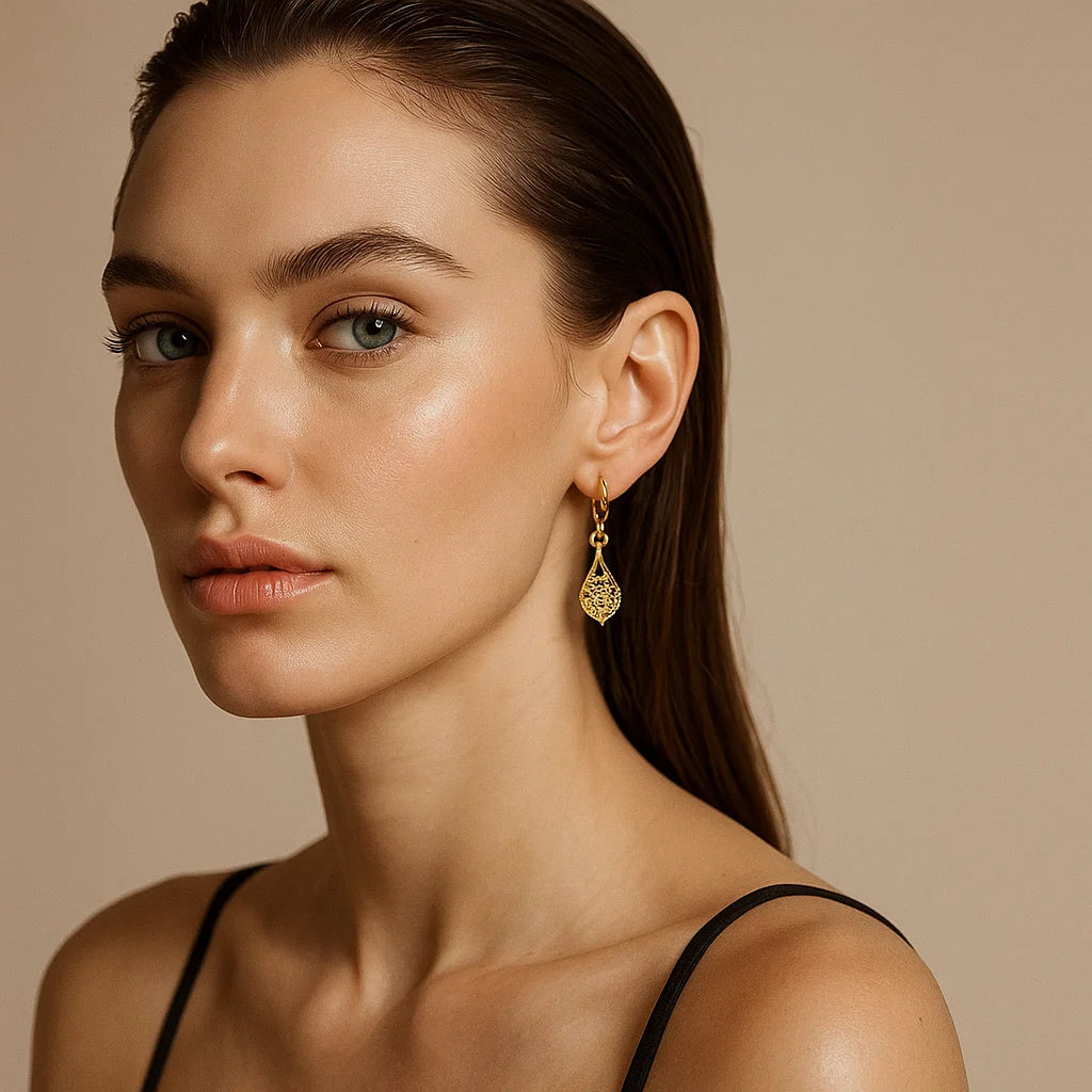 African Gold Earrings