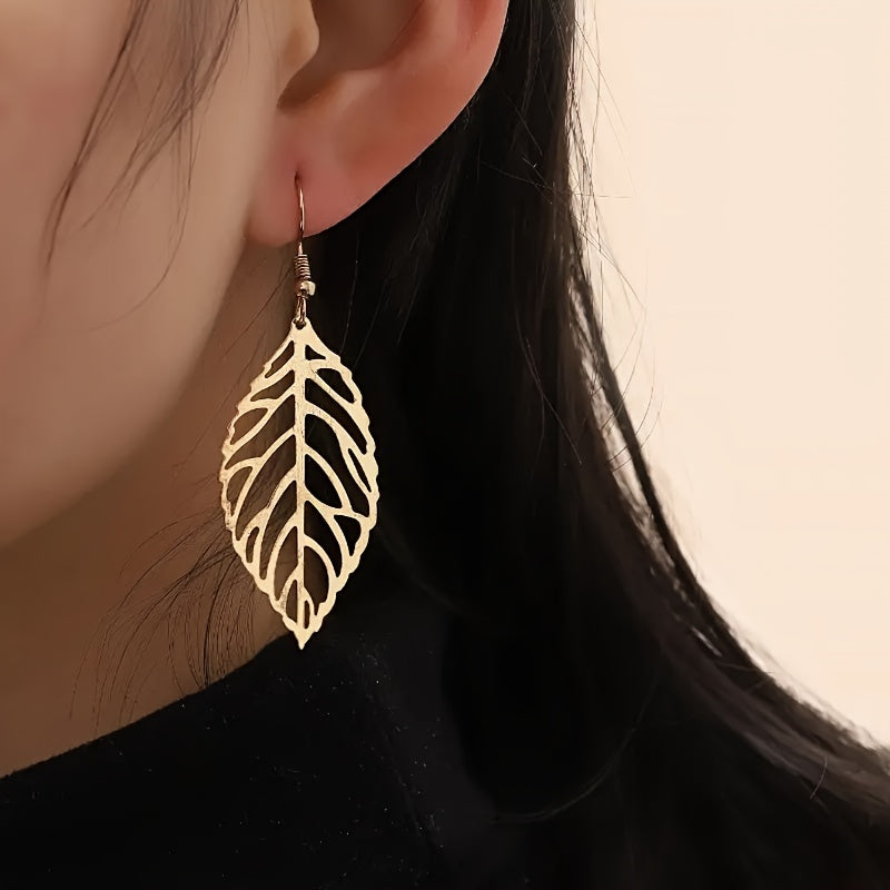 Hollow Leaf Earrings
