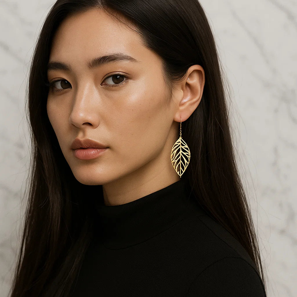 Hollow Leaf Earrings