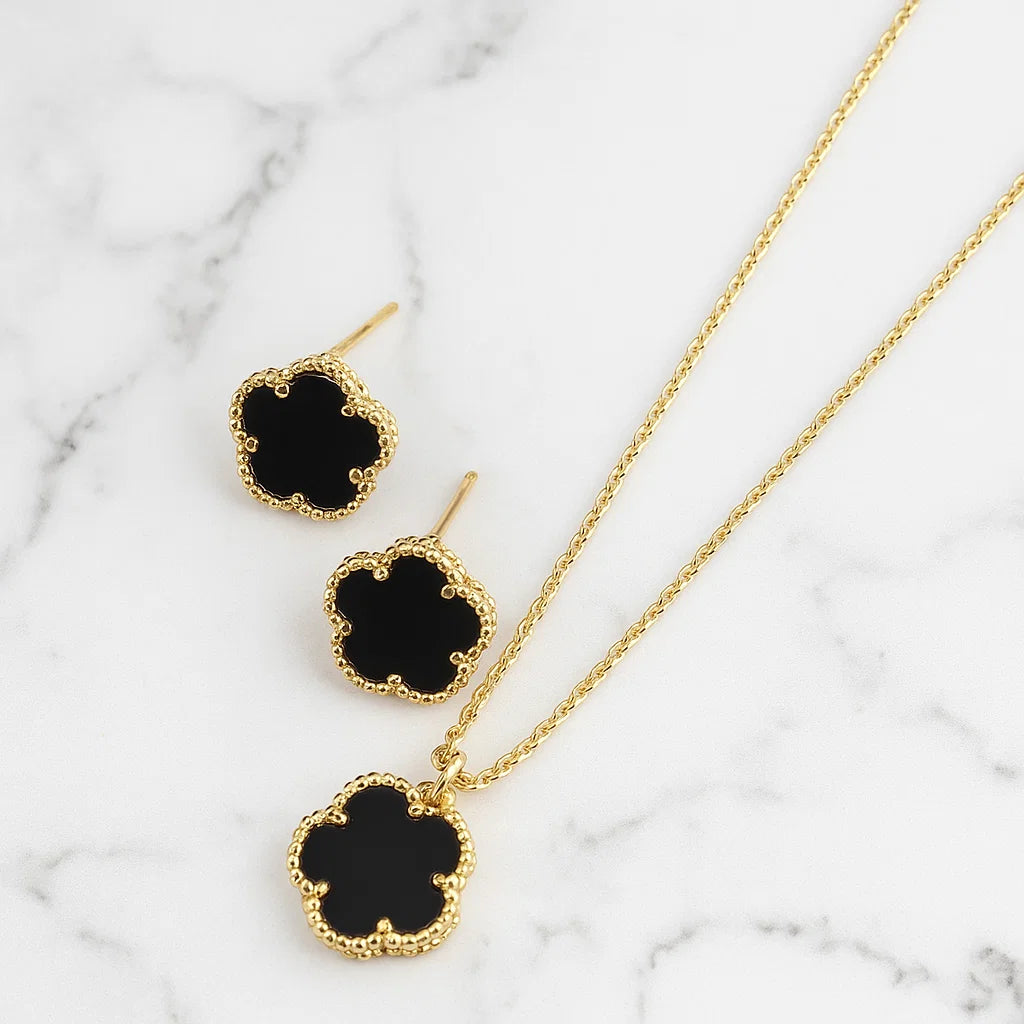 Black Petal Necklace