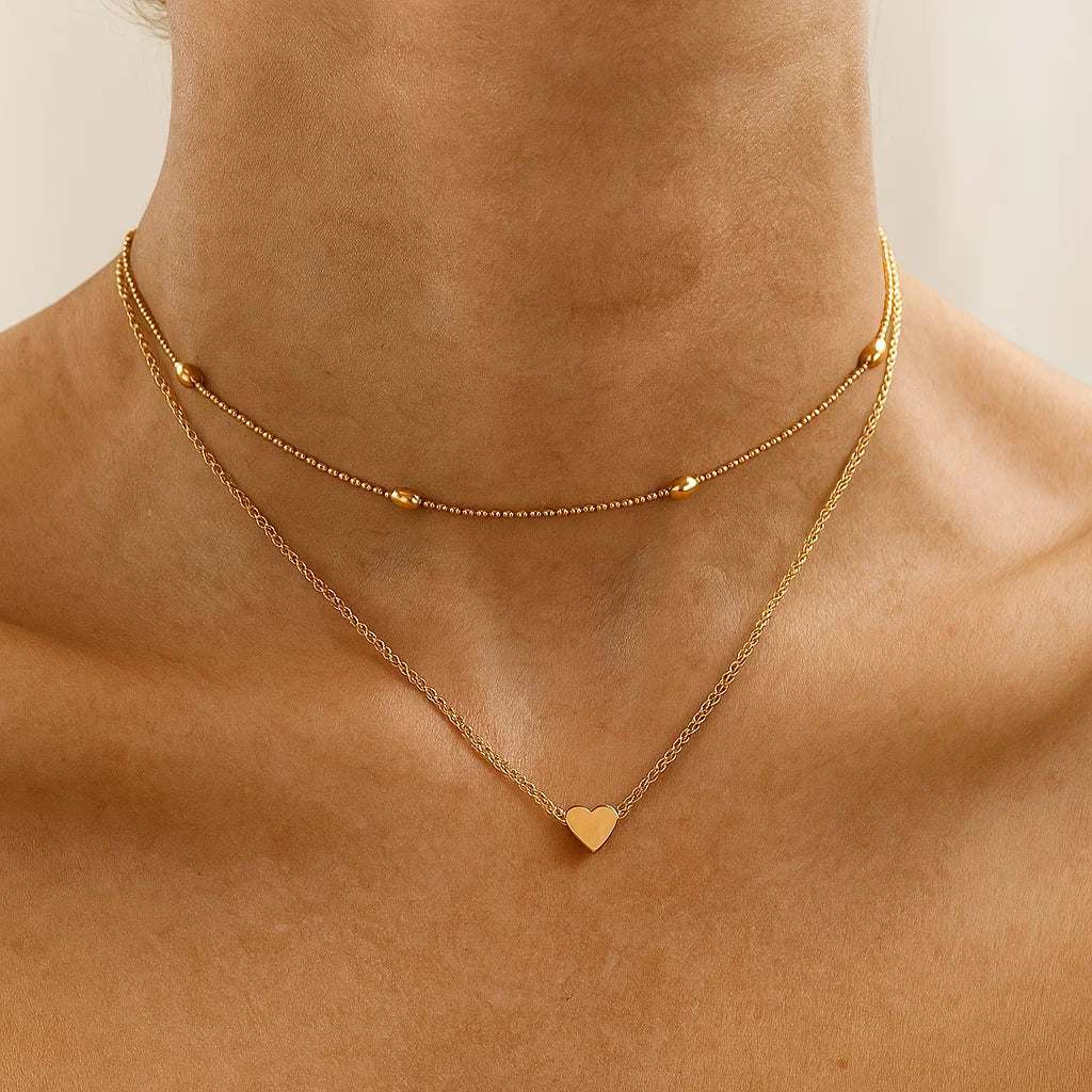 Heart & Drop Necklace