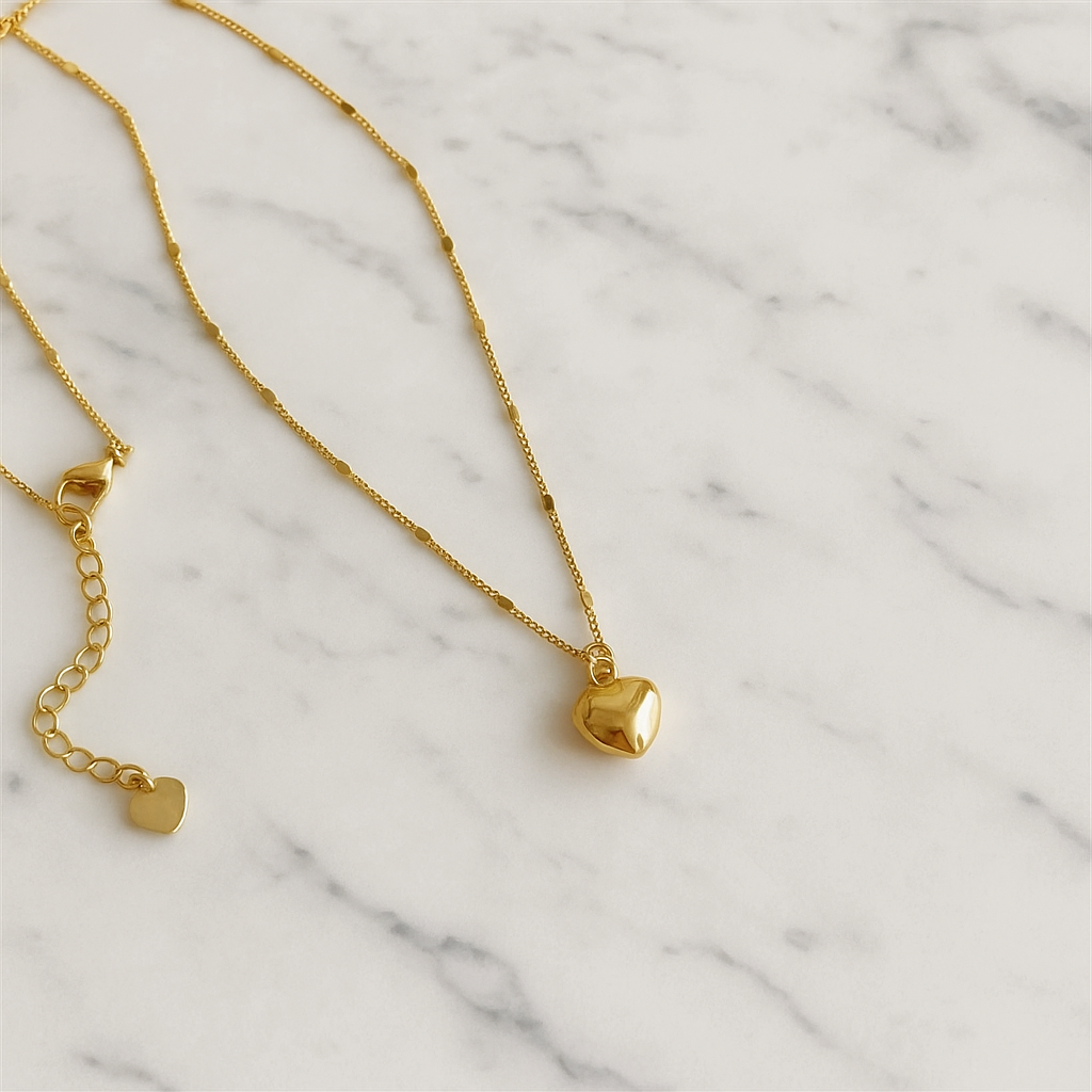 Simple Love Pendant Clavicle Chain Necklace Trendy Gold Color Choker For Women Fashion Jewelry Personalized Gift