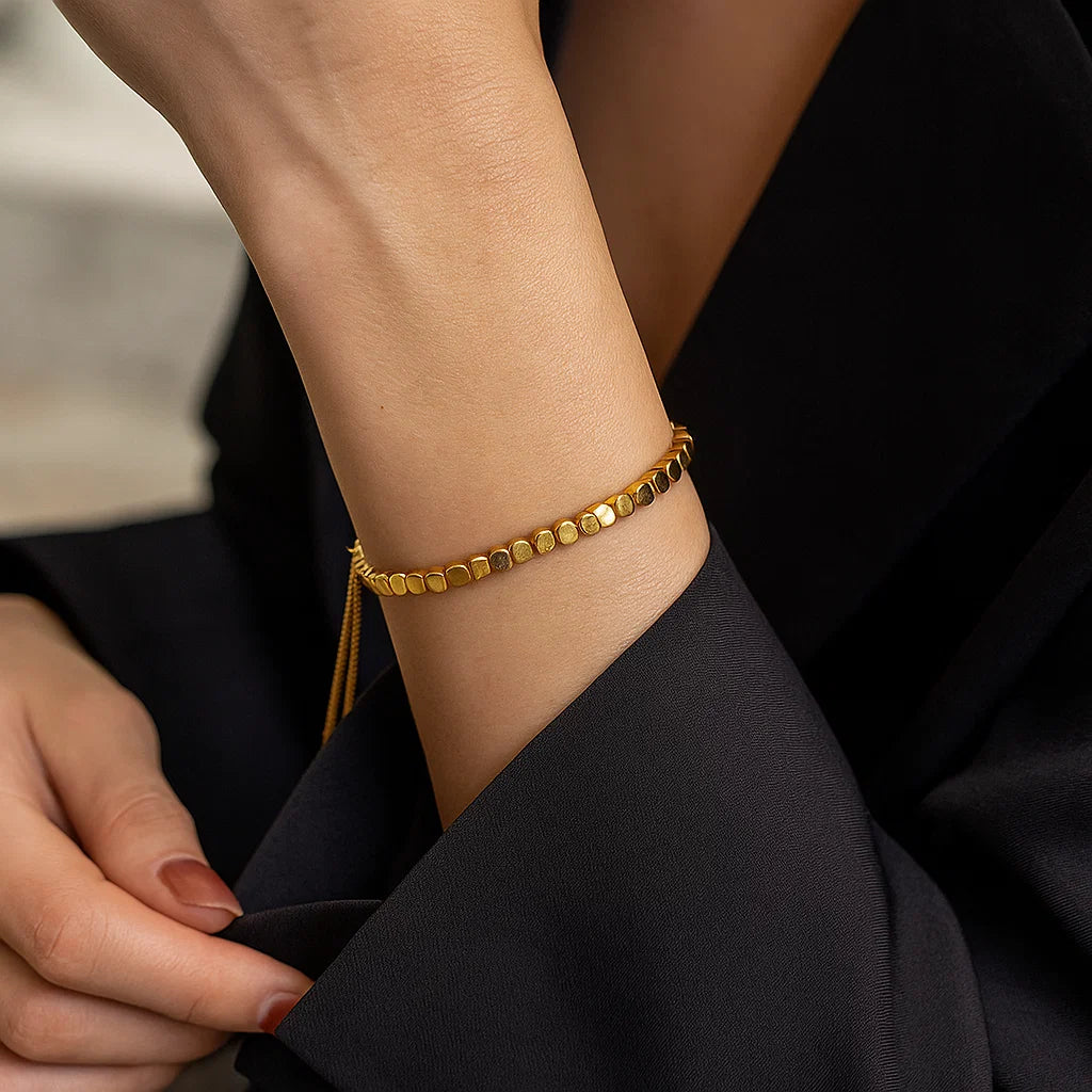 Gold Small Square Bracelet