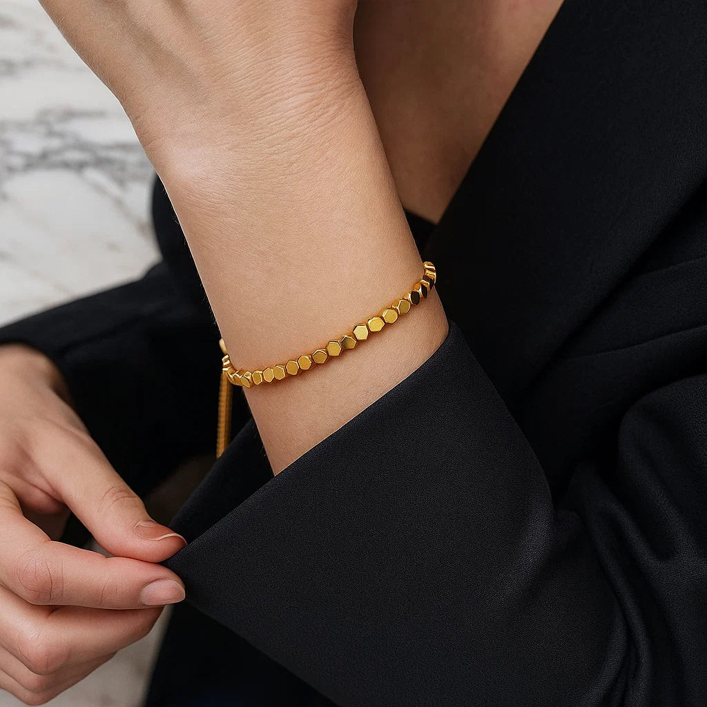 Gold Small Square Bracelet