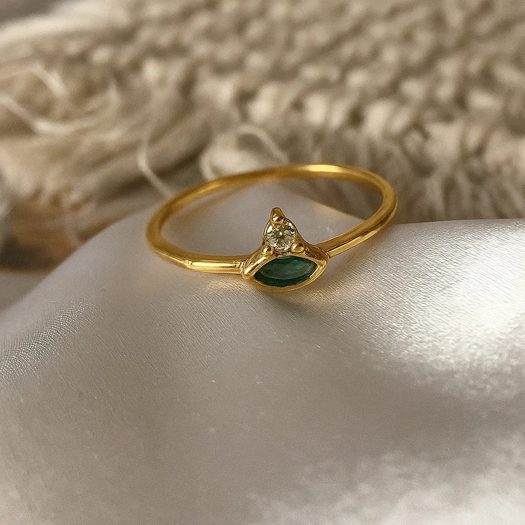Green Drop Ring