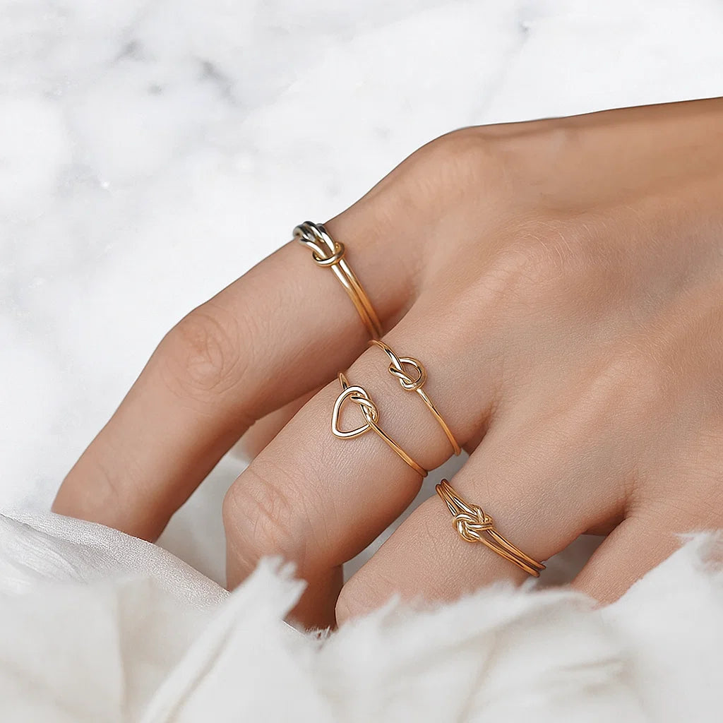 Gold Wire Ring Set
